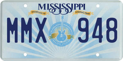 MS license plate MMX948