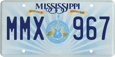 MS license plate MMX967