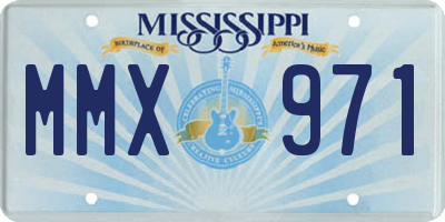 MS license plate MMX971