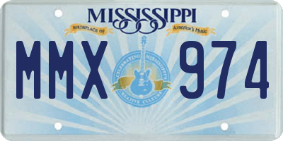 MS license plate MMX974