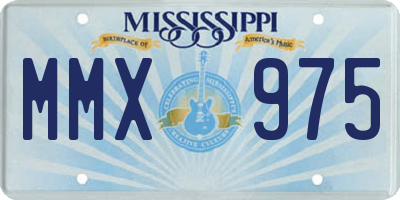 MS license plate MMX975