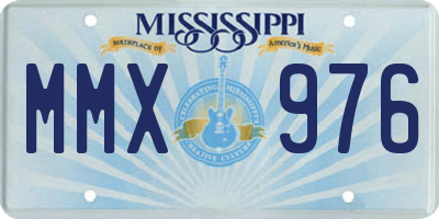 MS license plate MMX976