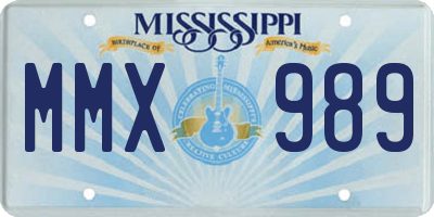 MS license plate MMX989