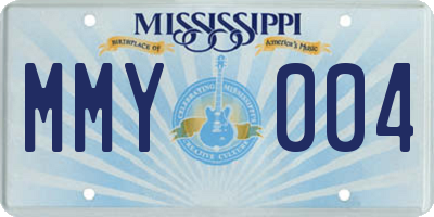 MS license plate MMY004
