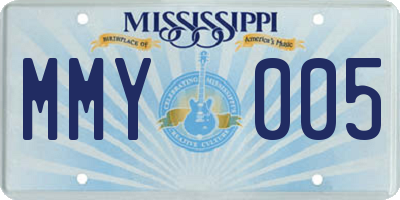 MS license plate MMY005