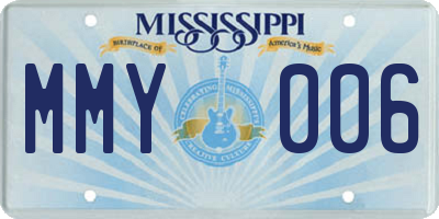 MS license plate MMY006