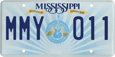 MS license plate MMY011