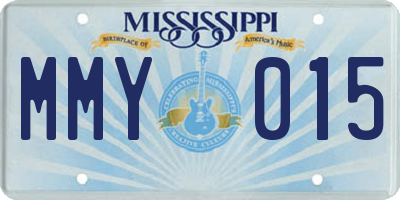MS license plate MMY015