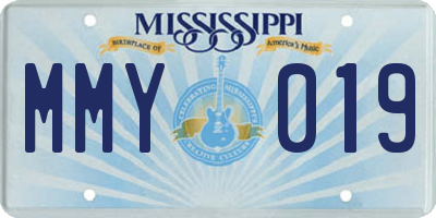MS license plate MMY019