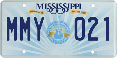 MS license plate MMY021
