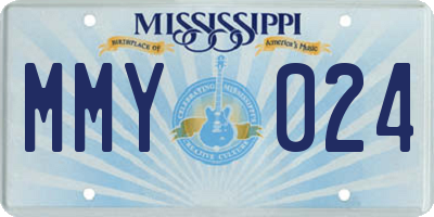 MS license plate MMY024