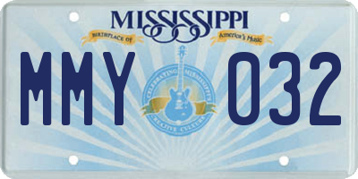 MS license plate MMY032