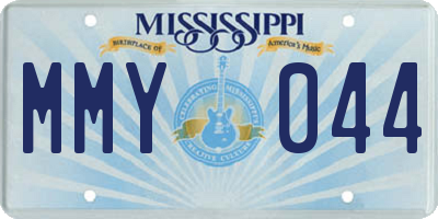 MS license plate MMY044