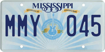 MS license plate MMY045