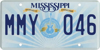 MS license plate MMY046