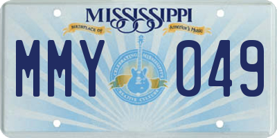 MS license plate MMY049