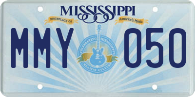 MS license plate MMY050