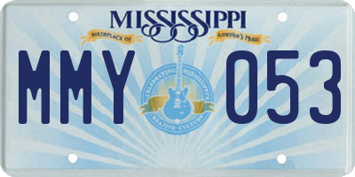 MS license plate MMY053