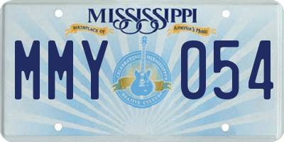 MS license plate MMY054