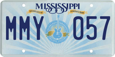 MS license plate MMY057