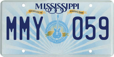 MS license plate MMY059