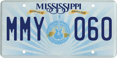 MS license plate MMY060