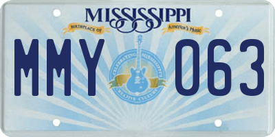 MS license plate MMY063