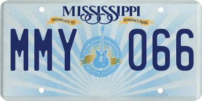 MS license plate MMY066