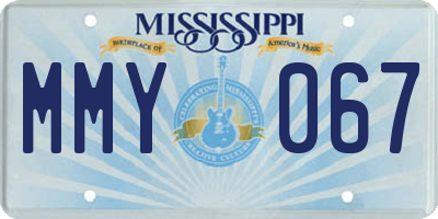 MS license plate MMY067