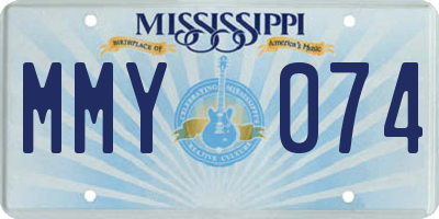 MS license plate MMY074