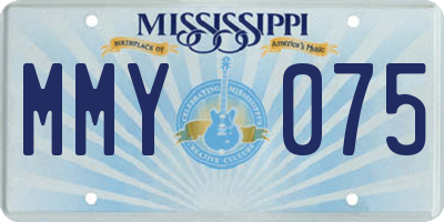 MS license plate MMY075