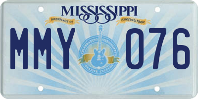 MS license plate MMY076