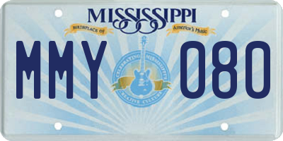 MS license plate MMY080