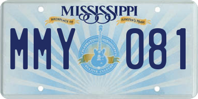 MS license plate MMY081