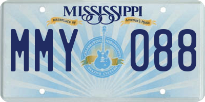 MS license plate MMY088