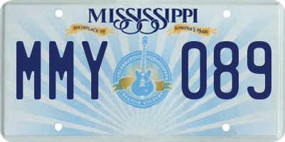 MS license plate MMY089