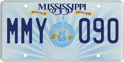 MS license plate MMY090