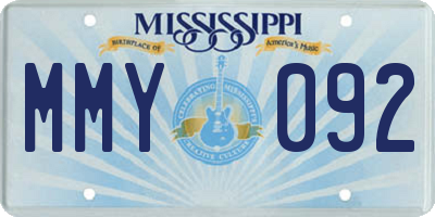 MS license plate MMY092