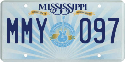 MS license plate MMY097