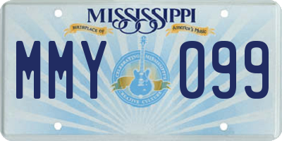 MS license plate MMY099