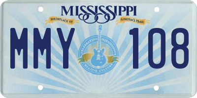 MS license plate MMY108