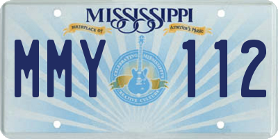 MS license plate MMY112