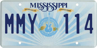 MS license plate MMY114
