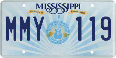 MS license plate MMY119