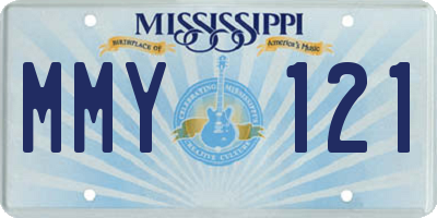 MS license plate MMY121