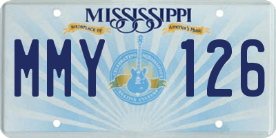 MS license plate MMY126