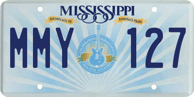 MS license plate MMY127