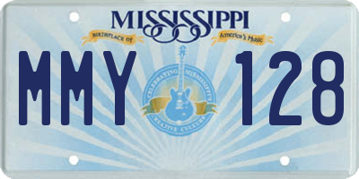 MS license plate MMY128