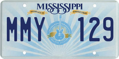 MS license plate MMY129
