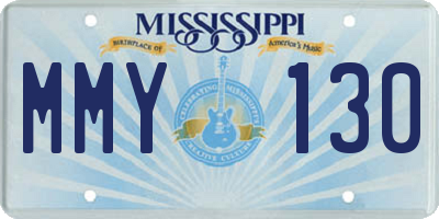 MS license plate MMY130